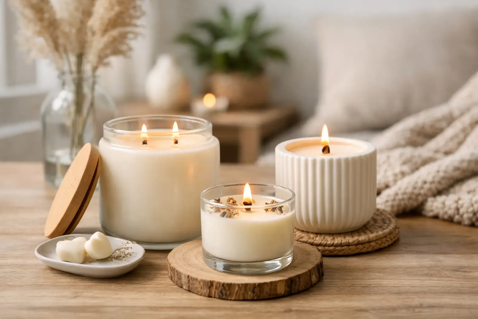 Candele in cera di soia per una casa più bella