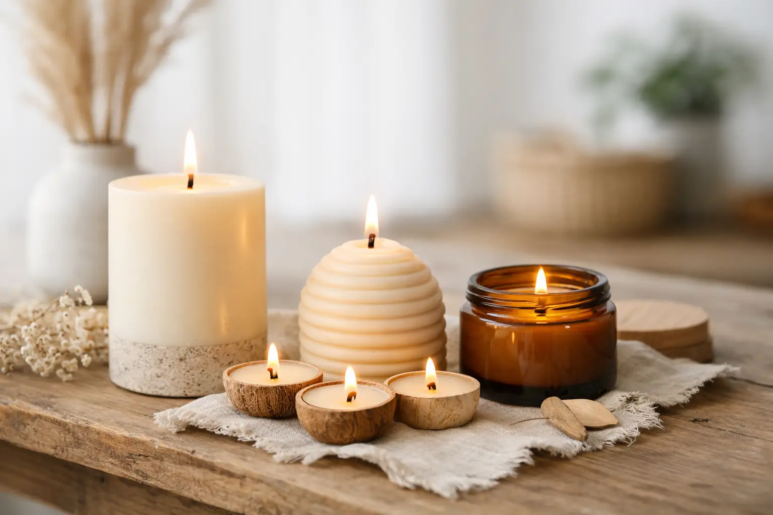 Candele senza paraffina per una casa più autentica